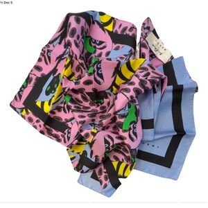 Marni x Bruno Bozzetto Silk Print Scarf NIB